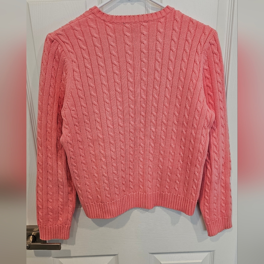 Lauren Ralph Lauren Women's Light Pink Knit Y2K Sweater Size--M - Picture 6 of 12